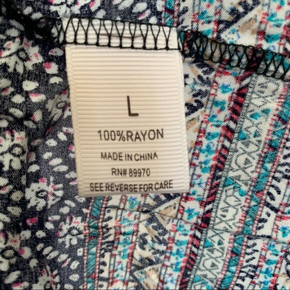 Bailey & Chloe Large BOHO floral drawstring tassel - Picture 6 of 6